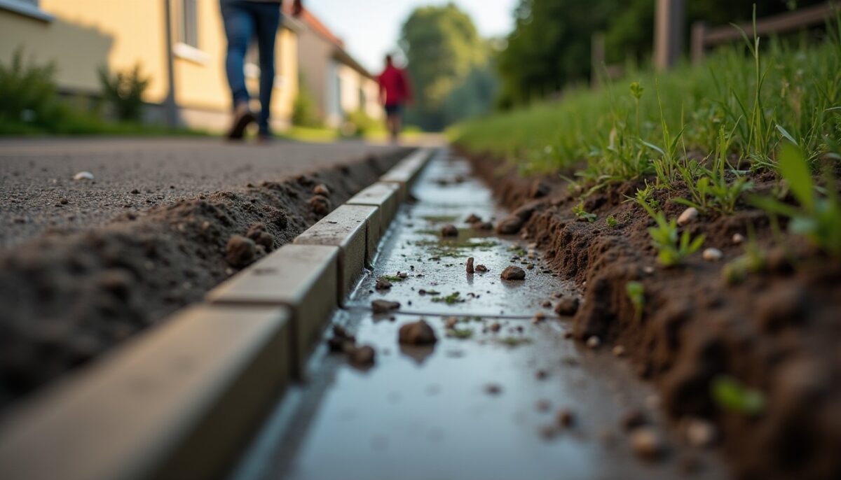Pose d'un trottoir périphérique sur sol argileux : protégez efficacement votre maison
