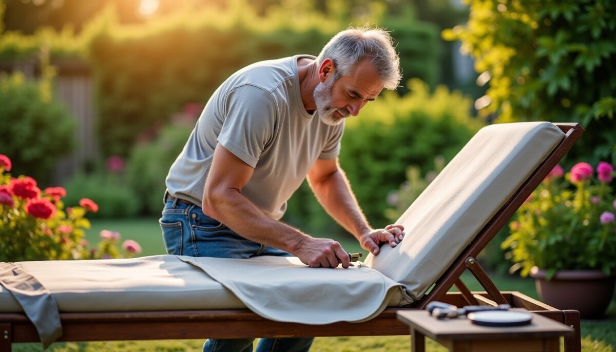 Guide pratique : remplacer la toile d'un bain de soleil par une toile en textilène